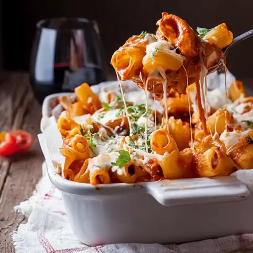 Chicken Parmesan Pasta Bake