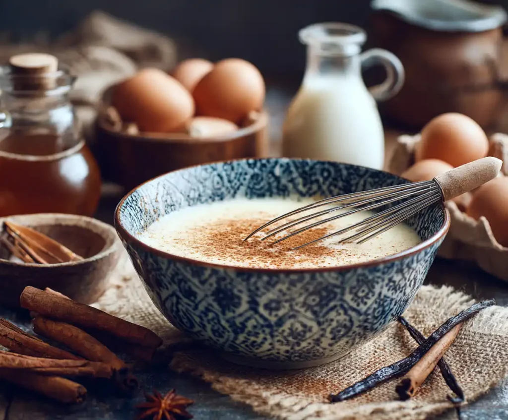 Egg custard mixture for dipping French toast sticks