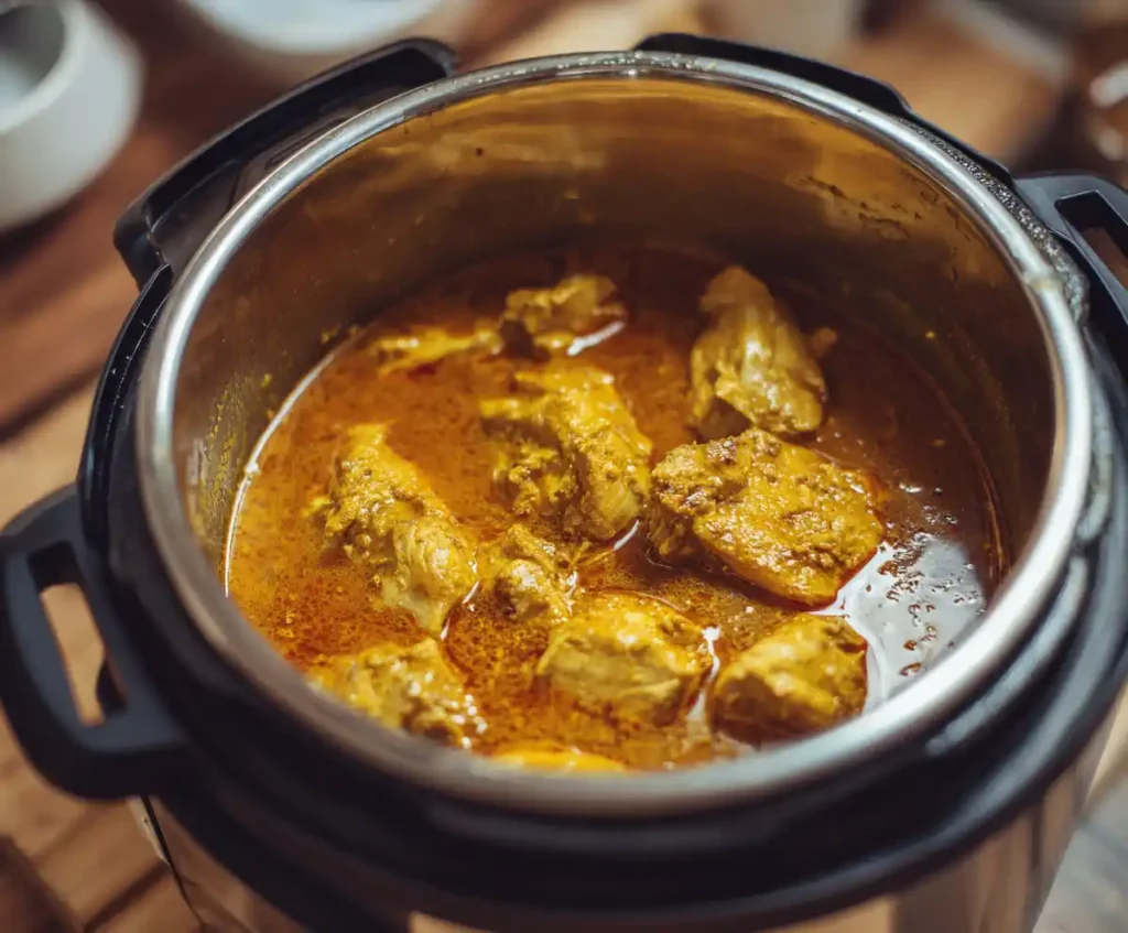 Instant Pot pressure cooking chicken curry