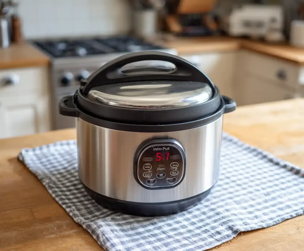 Instant Pot set to 5 minutes for hard-boiled eggs