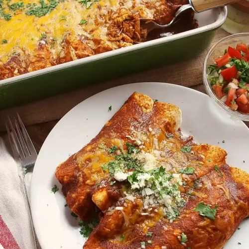 Pressure Cooker Chicken Enchiladas