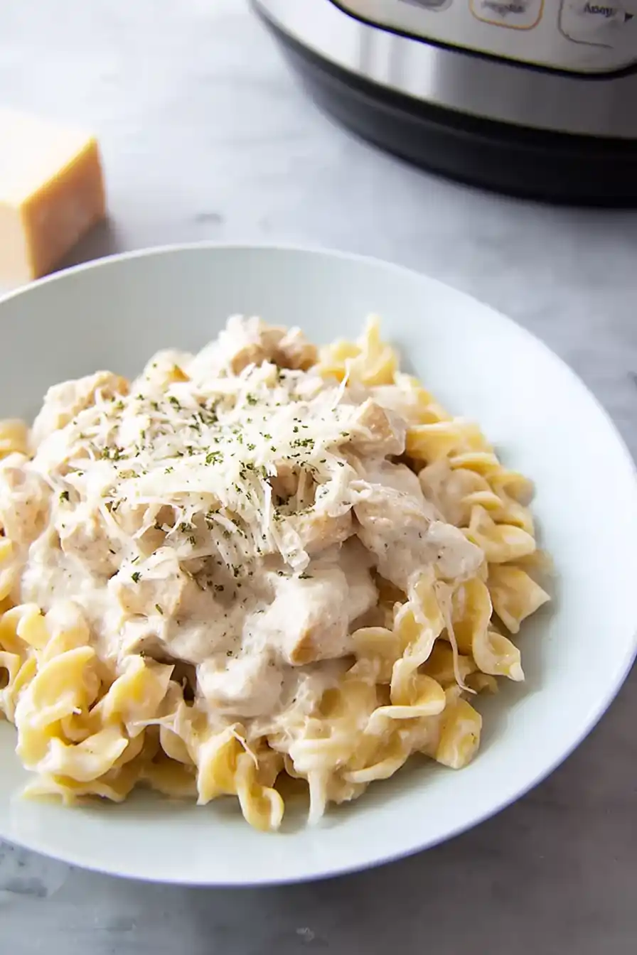 Slow Cooker Creamy Chicken Alfredo
