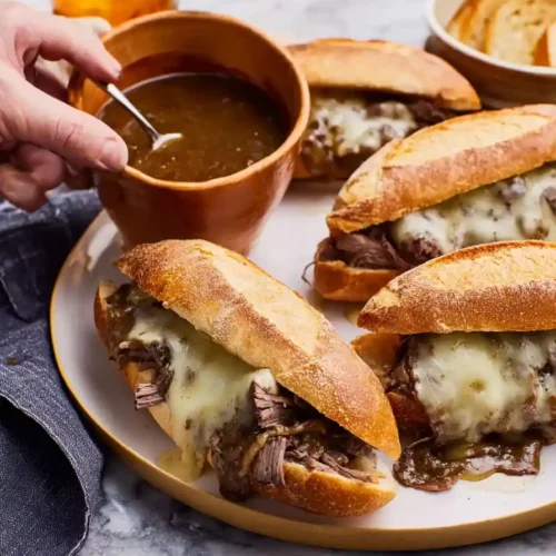 Slow Cooker French Dip Sandwiches