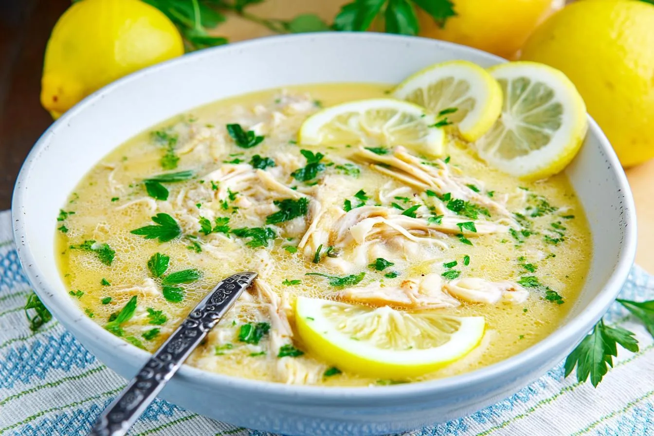 Avgolemono — Greek Lemon Chicken Soup