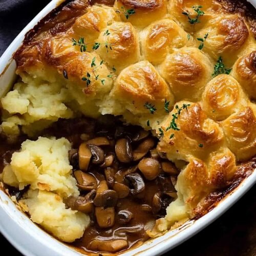 Chicken Mushroom Pie with Duchess Potato