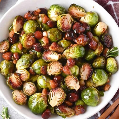 Maple Balsamic Brussels Sprouts