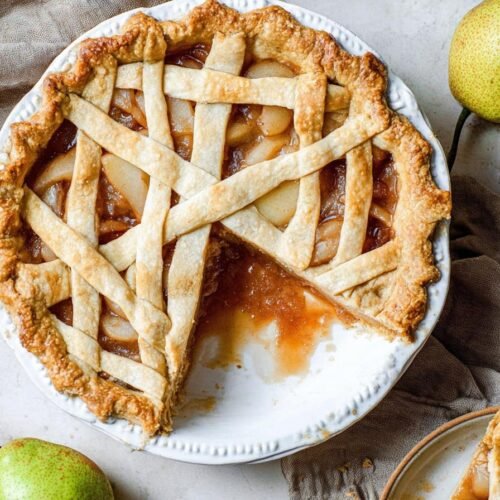 Chai Spice Vegan Pear Pie