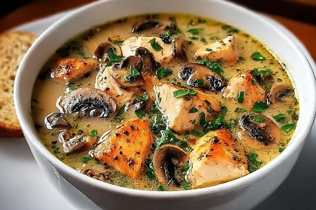 Rotisserie Chicken Mushroom Soup