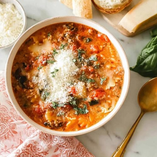 Easy Creamy Lasagna Soup