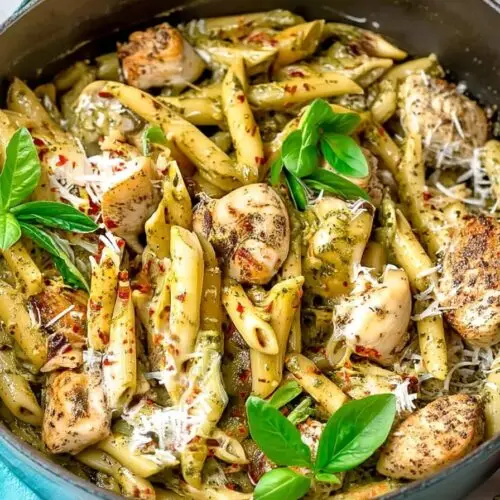 Creamy Chicken Pesto Pasta
