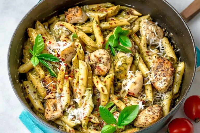 Creamy Chicken Pesto Pasta