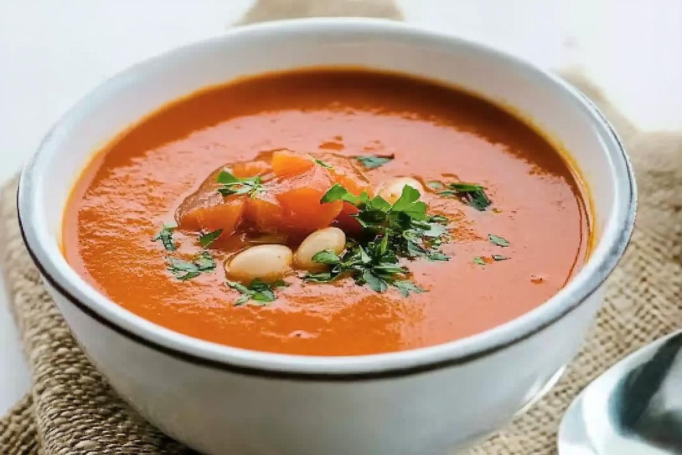 Creamy Tomato and White Bean Soup