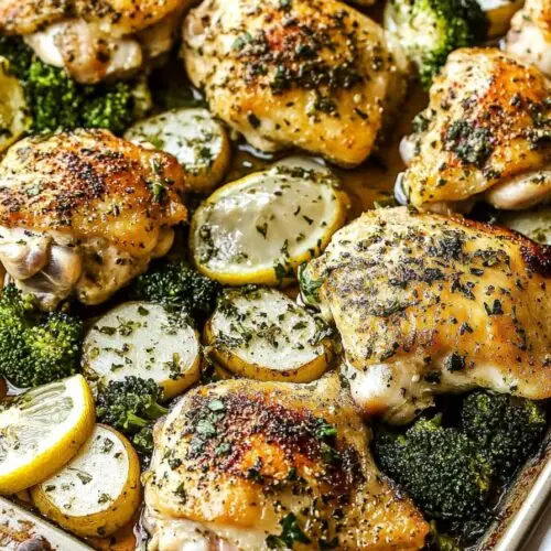 Lemon Garlic Chicken Thighs