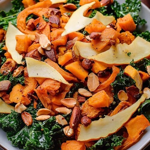 Roasted Butternut Squash Kale Salad