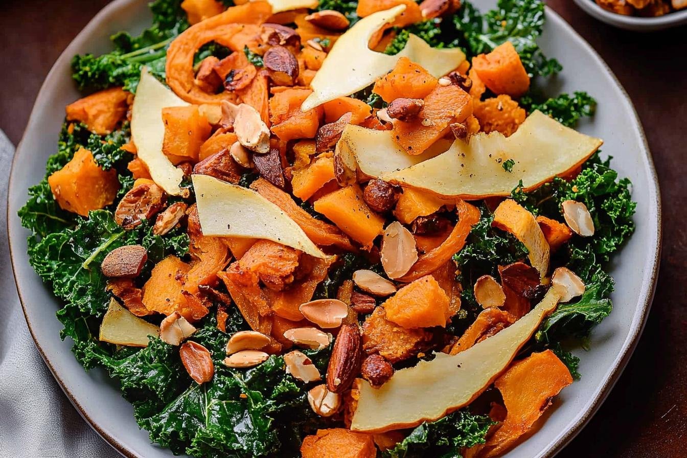 Roasted Butternut Squash Kale Salad