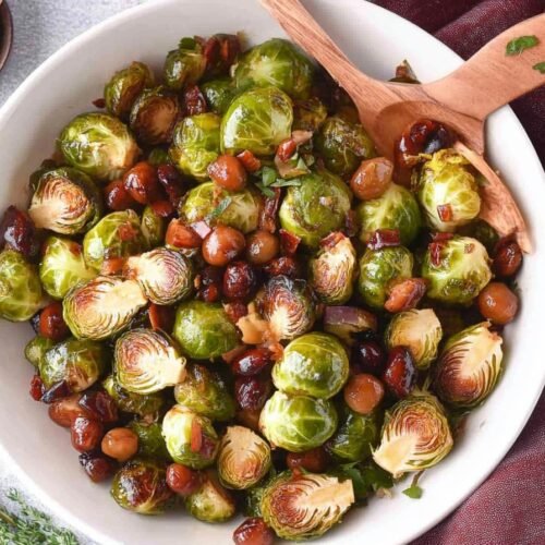 Maple Balsamic Brussels Sprouts