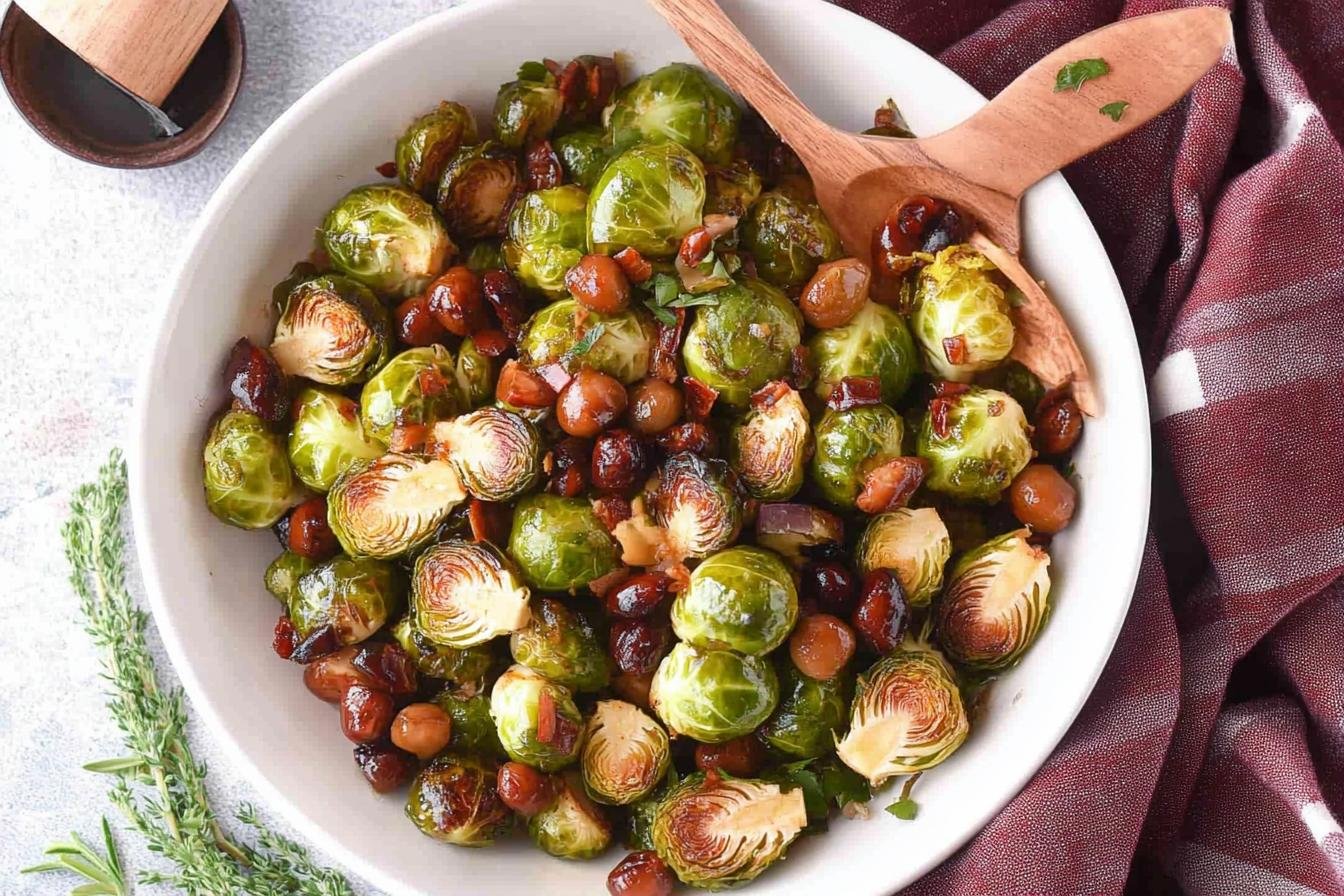 Maple Balsamic Brussels Sprouts