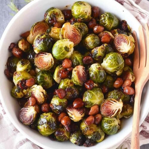 Maple Balsamic Brussels Sprouts
