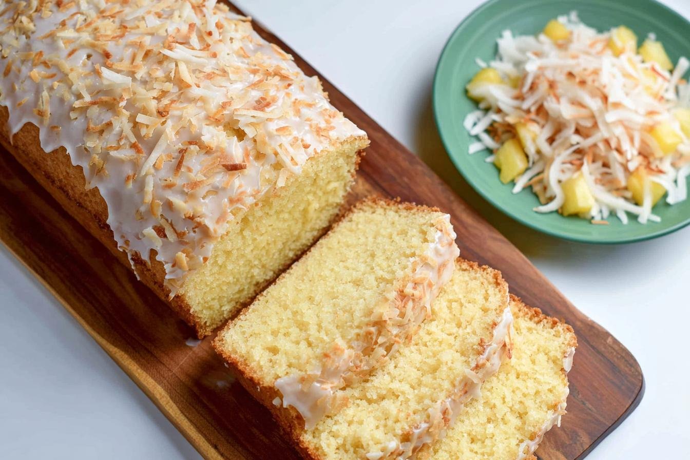 Glazed Pineapple Coconut Bread