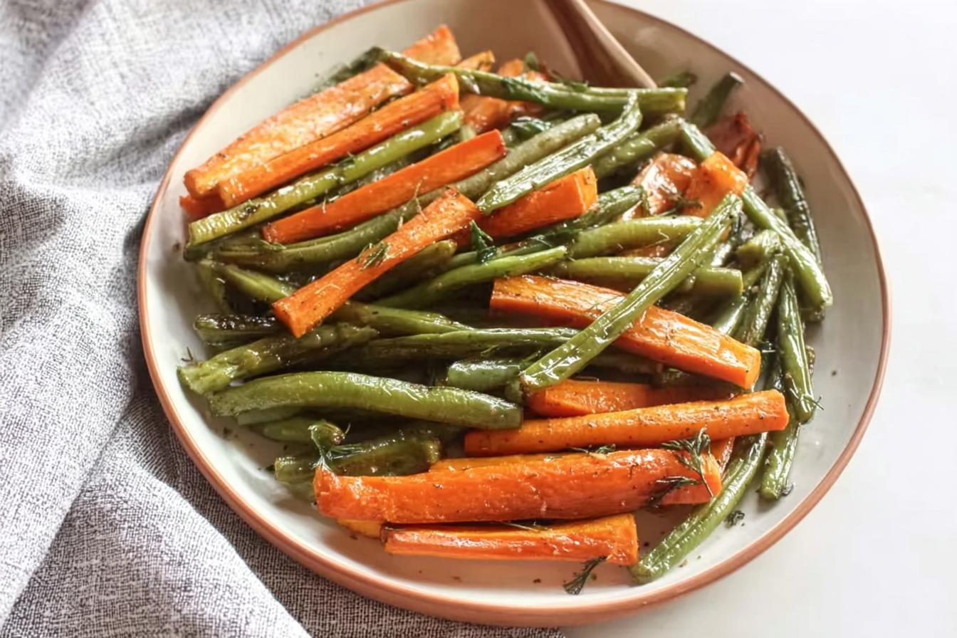 Roasted Green Beans and Carrots