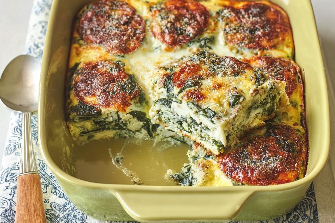 Spinach Florentine Breakfast Casserole