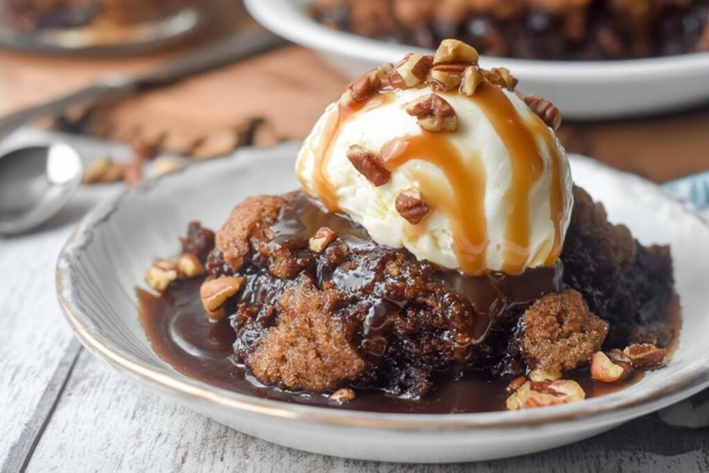 Chocolate Turtle Cobbler