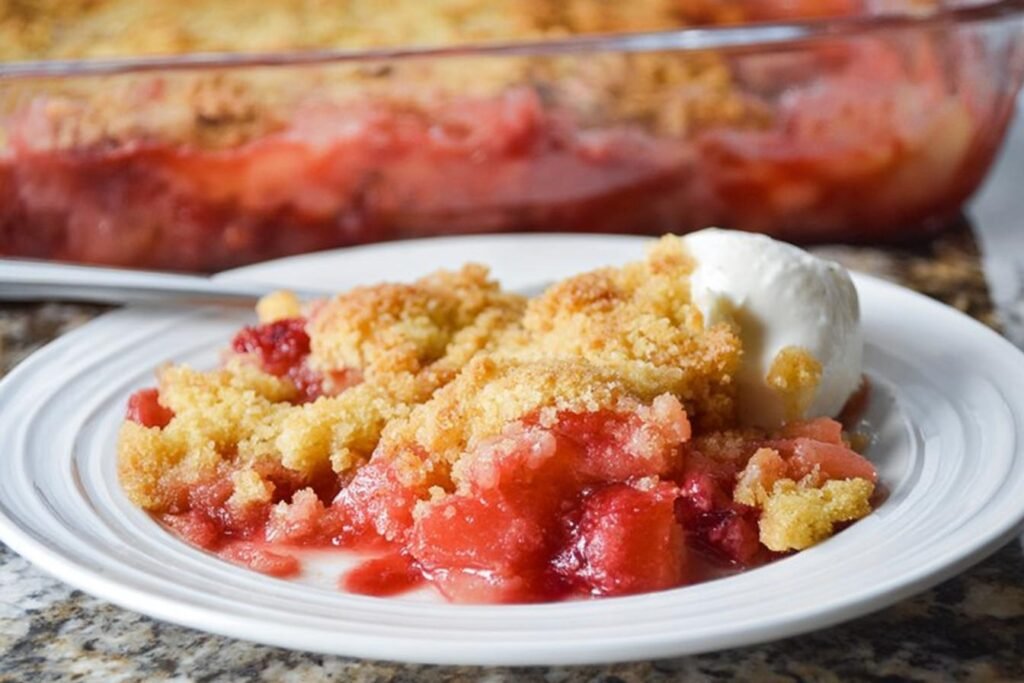 Rhubarb Dump Cake