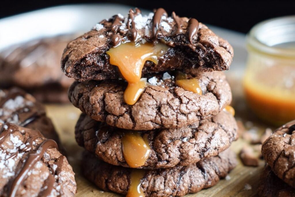 Salted Caramel Brownie Cookies