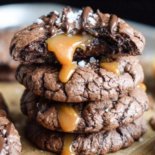 Salted Caramel Brownie Cookies