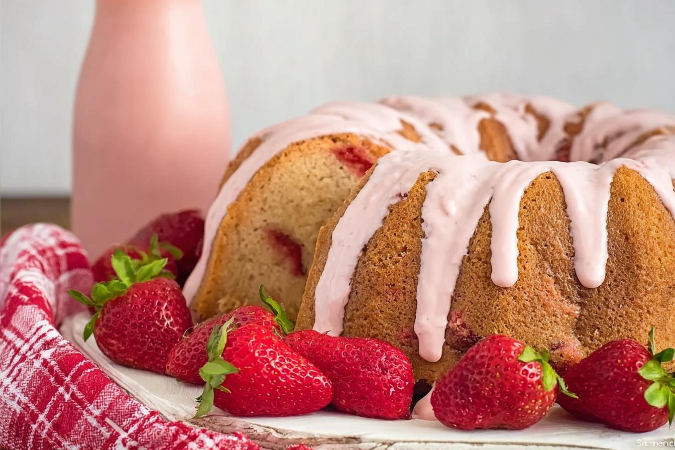 Strawberry Pound Cake