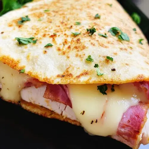 Air Fryer Chicken Cordon Bleu Wraps