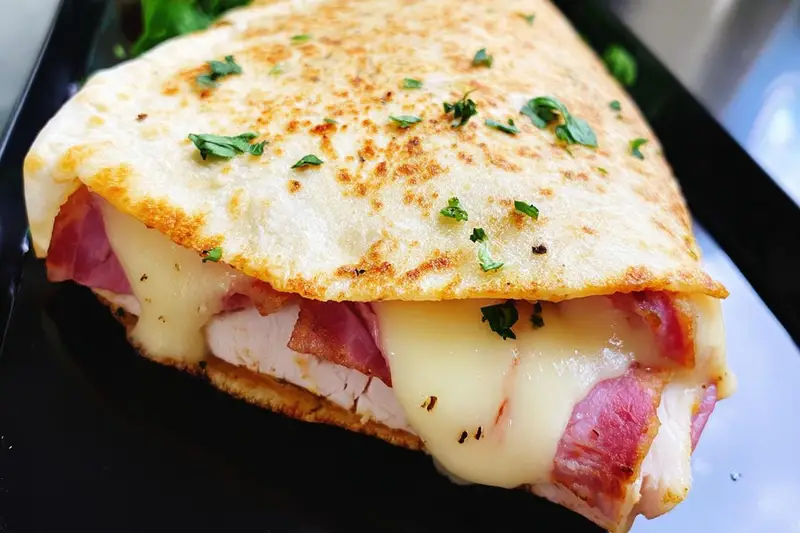 Air Fryer Chicken Cordon Bleu Wraps