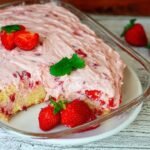 moist strawberry cake