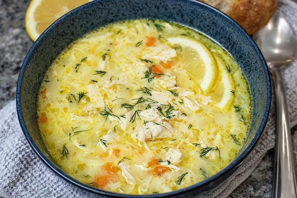 Avgolemono Greek Lemon Chicken Soup
