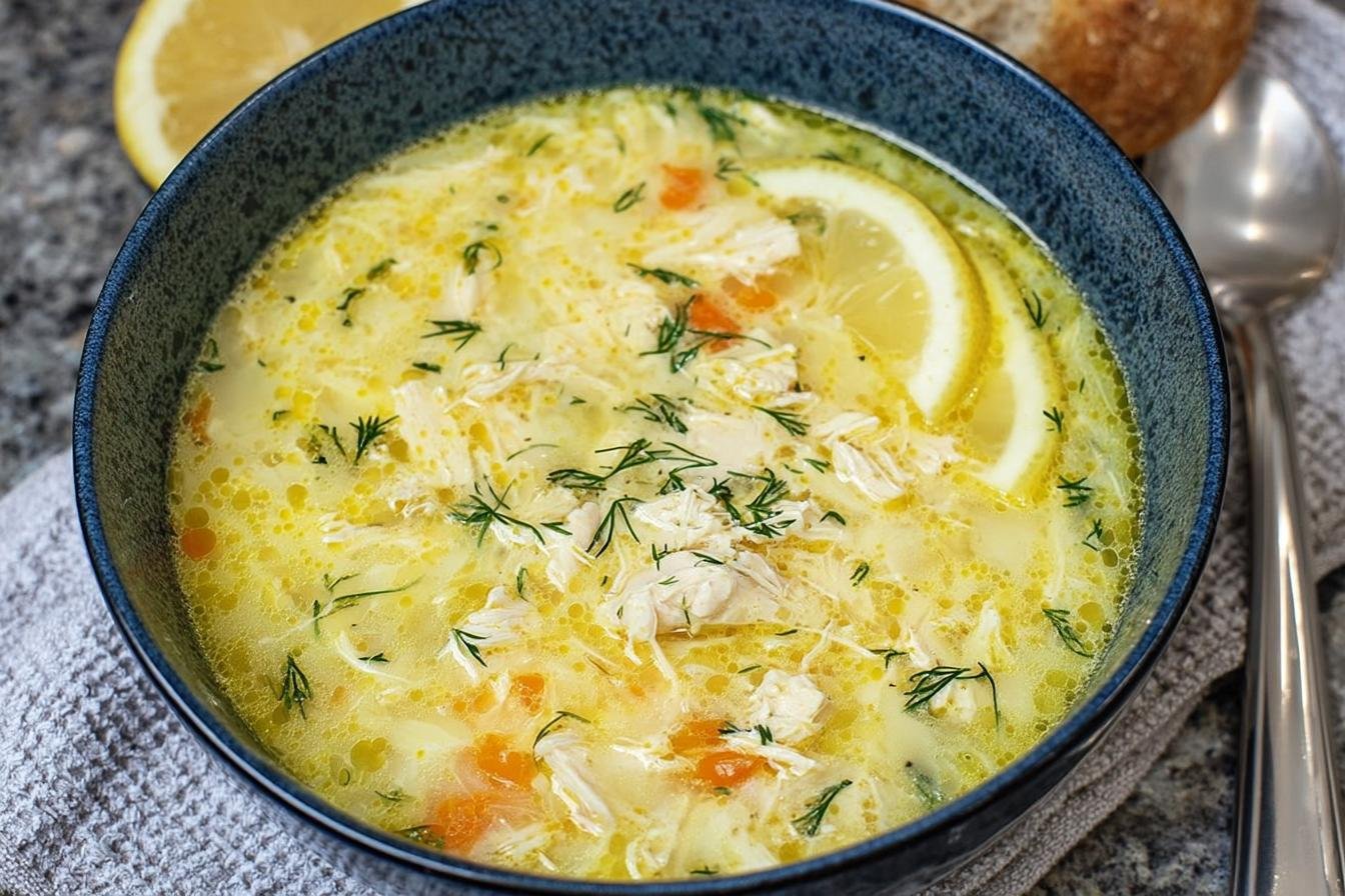 Avgolemono Greek Lemon Chicken Soup