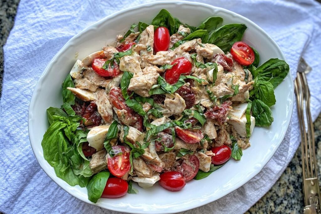 Balsamic Caprese Chicken Salad