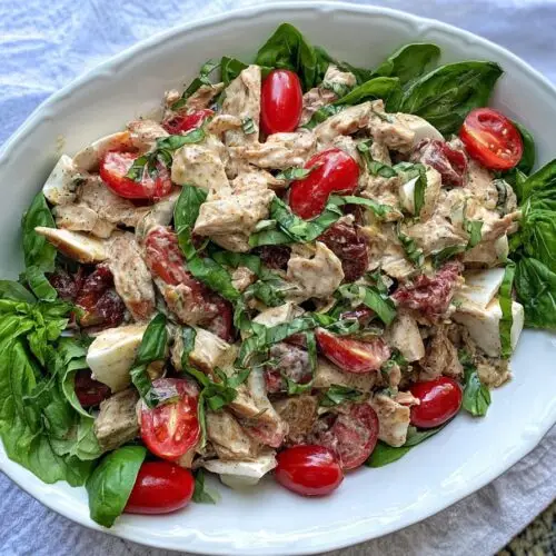 Balsamic Caprese Chicken Salad
