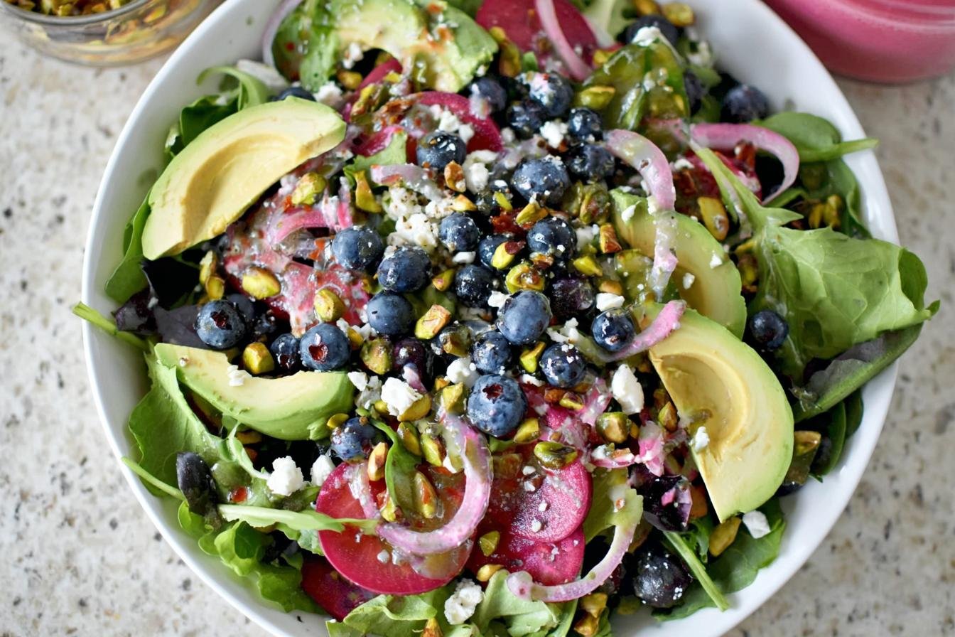 Blueberry Pistachio Spring Salad