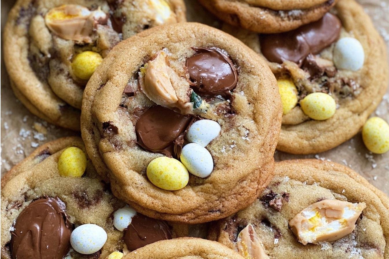 Brown Butter Cadbury Egg Cookies