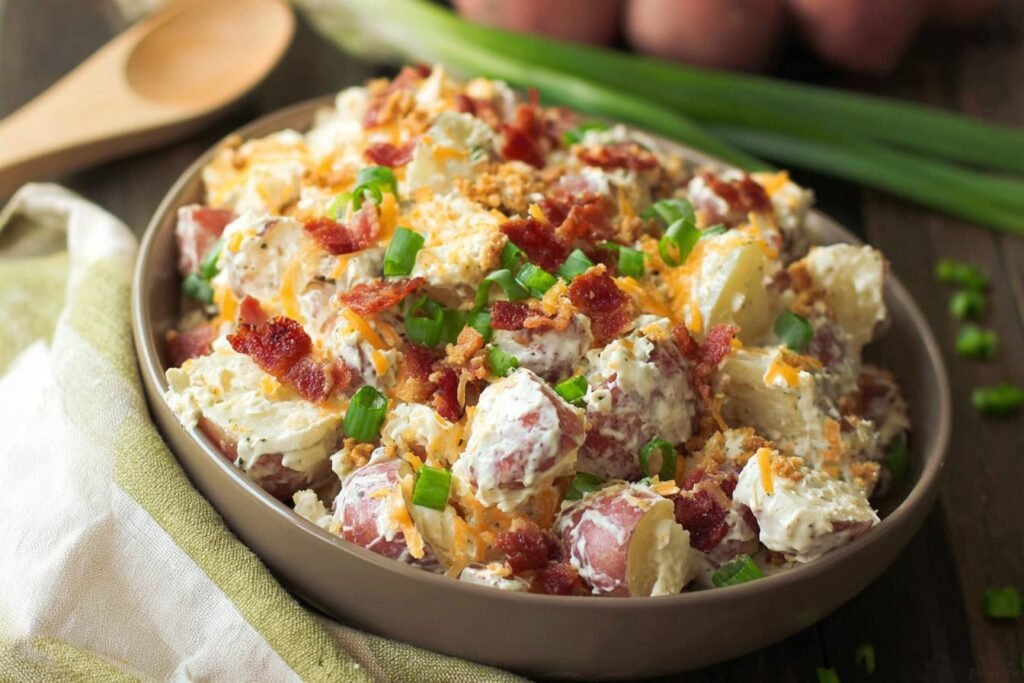 Cheddar Bacon Ranch Potato Salad