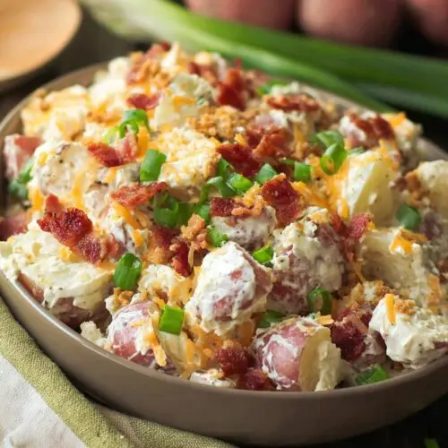 Cheddar Bacon Ranch Potato Salad