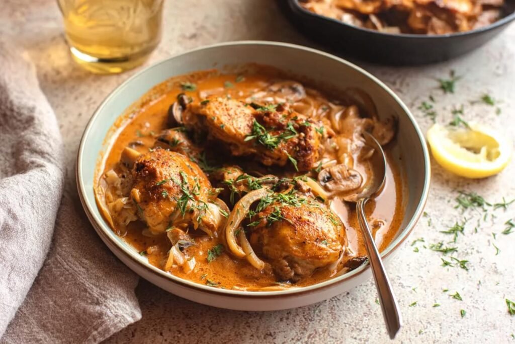 Creamy Paprika Chicken Thighs Gluten Free