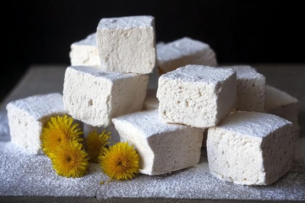 Dandelion and Honey Marshmallows