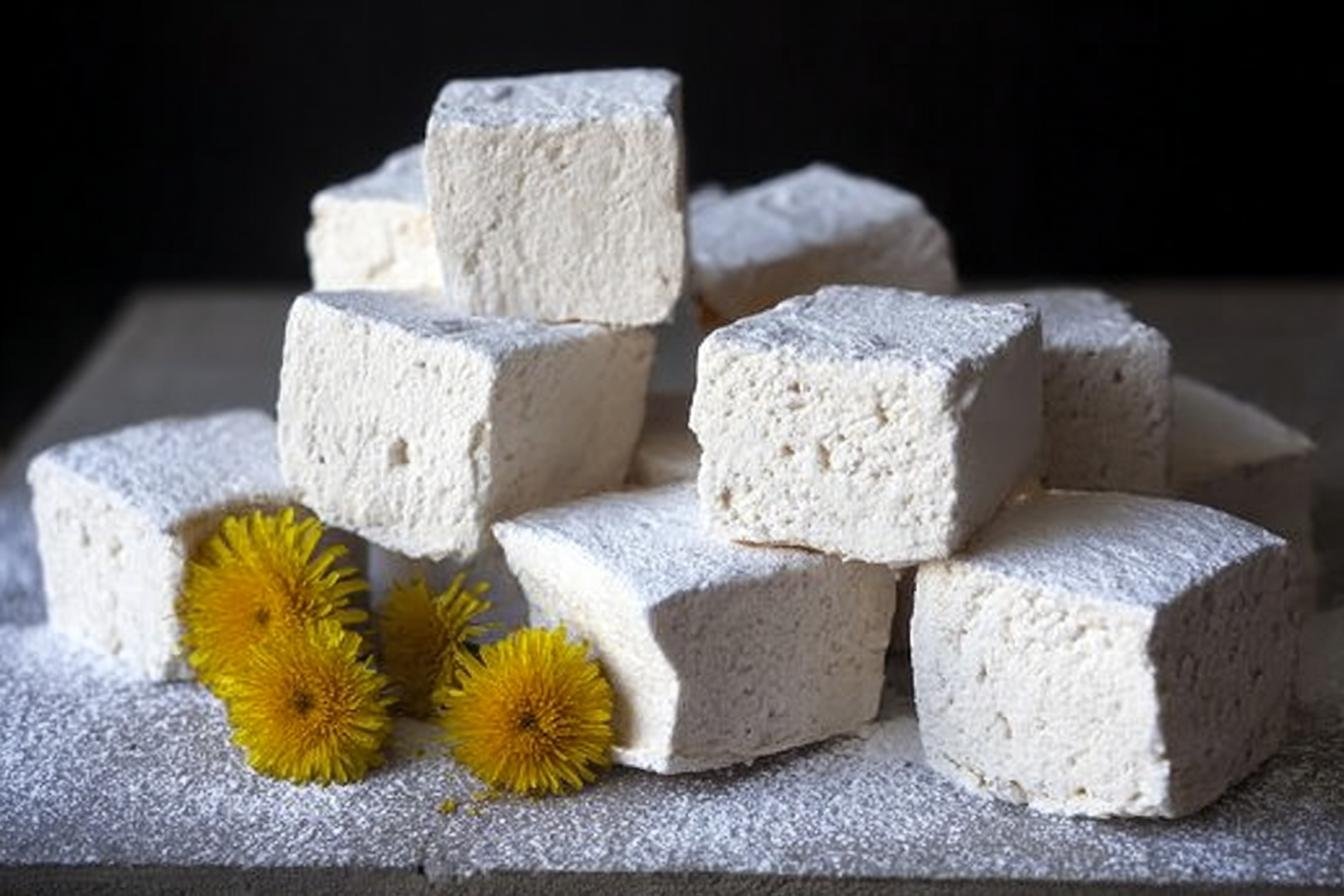 Dandelion and Honey Marshmallows