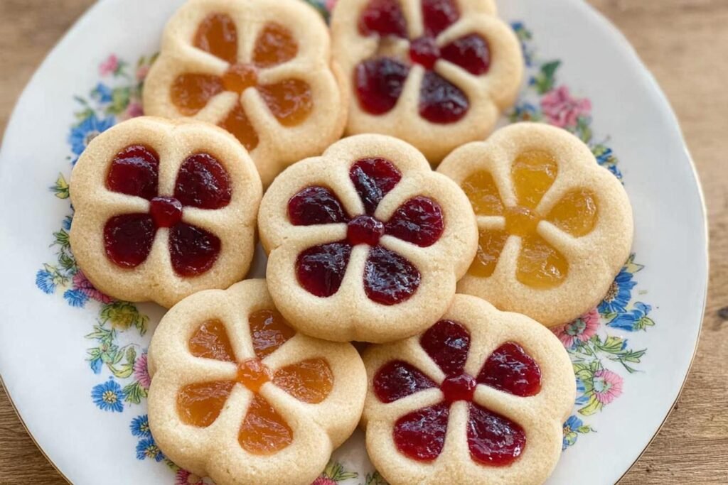 Flower Jam Thumbprint Cookies