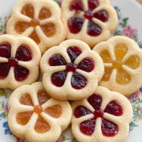 Flower Jam Thumbprint Cookies
