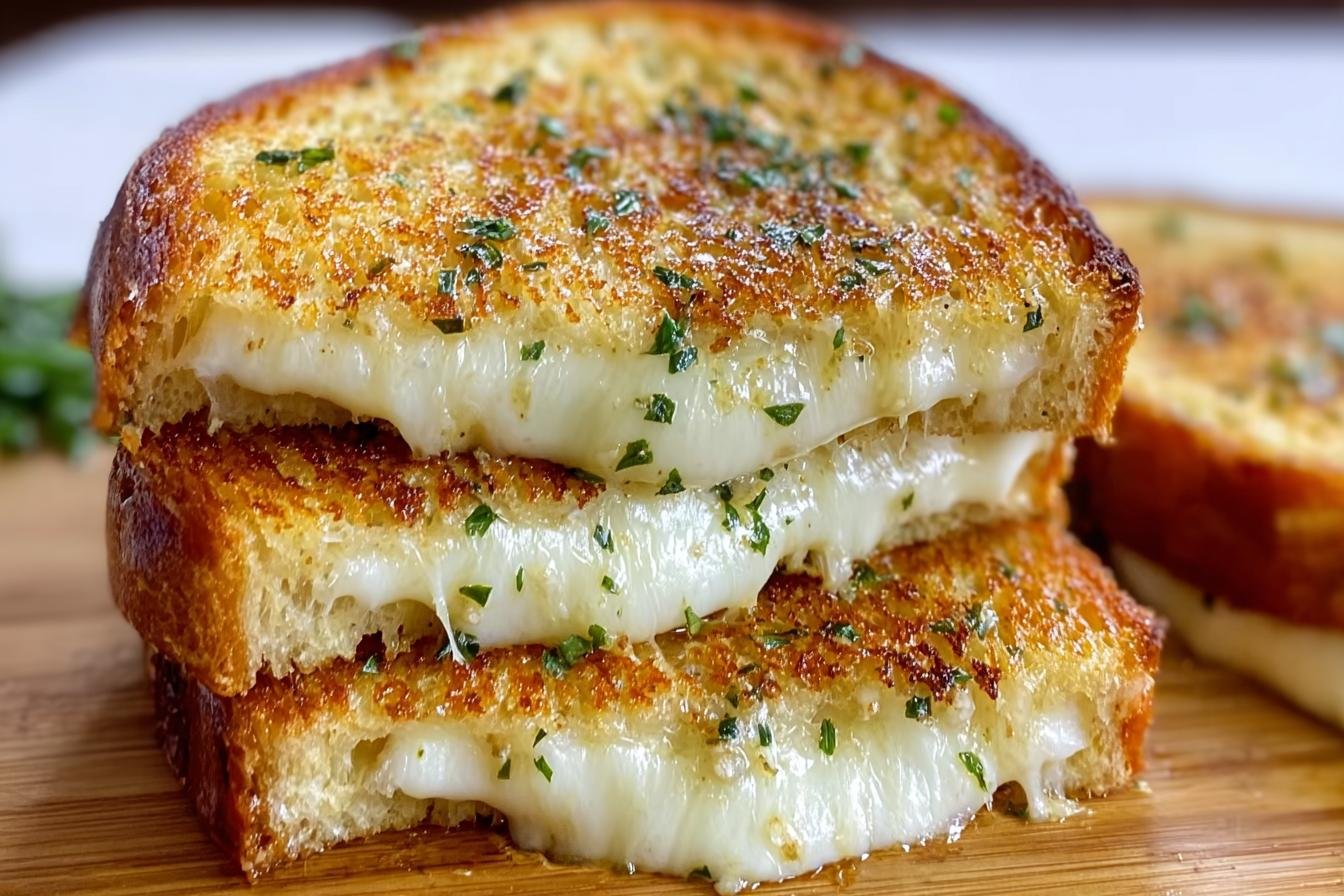 Garlic Bread Grilled Cheese
