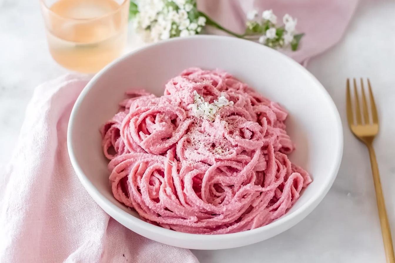 Healthy Vegan Pink Pasta