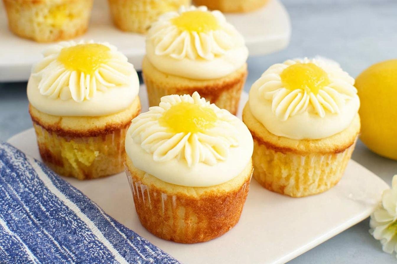 Lemon Stuffed Cupcakes