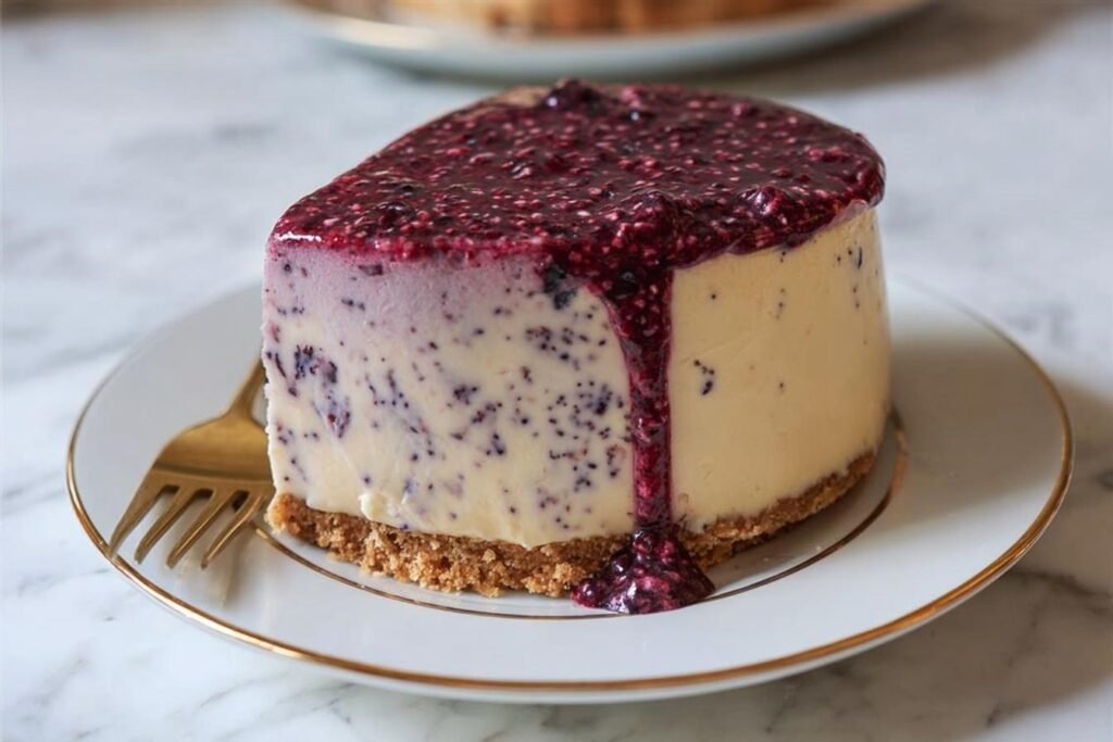 Mulberry and Earl Grey Cheesecake